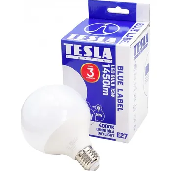 Žárovka Tesla GL271540-7 - LED žárovka GLOBE E27, 15W, 230V, 1450lm, 25 000 hod, 4000K denní bílá, 270°