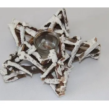 Věnec Svícen hvězda špalíky 19 cm