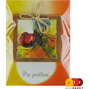 Keramická placka barevné ptáče (Keramická placka s ptáčkem - Pro potěšení)