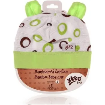Kojenecké oblečení Kikko Bambusová dětská čepička vel. 2 (36-38cm) Lime Bubbles, vel. 2