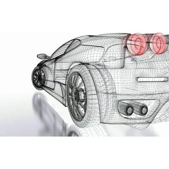 Obraz DIMEX | Obraz na skle | Světlý model auta GL-45-032 | 45 x 30 cm + Skleněný fotoobraz na stěnu české výroby DIMEX - GL-45-032 Světlý model auta, v rozměru 45 x 30 cm