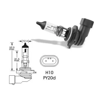 Autožárovka 12V H10 42W PY20d, Elta