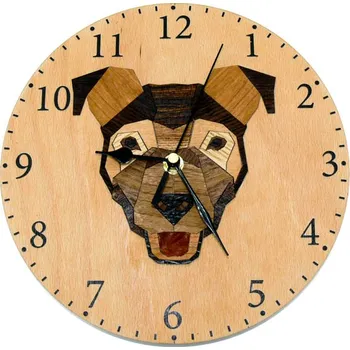 Hodiny art-wood.cz Dřevěné hodiny - pes