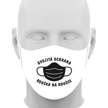 Rouška s potiskem Dvojitá ochrana