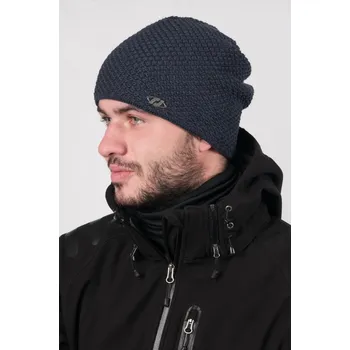 Čepice R-JET Prodloužená modrá zimní pletená čepice