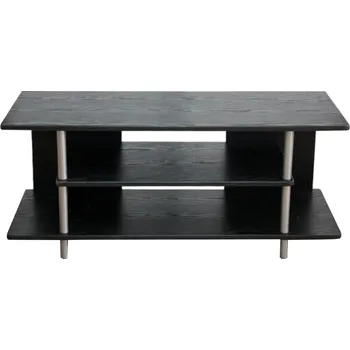 Televizní stolek TV stolek, černá / stříbrná, Quido