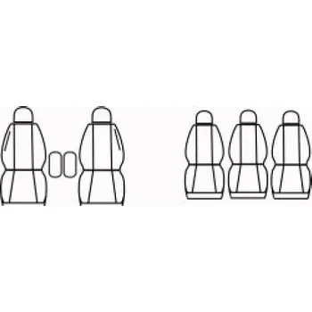 Potah sedadla Automega Autopotahy Seat Alhambra, od r. 94-2010, 5 míst, prolis