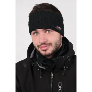 Zimní čelenka R-JET Pánská zimní pletená černá čelenka