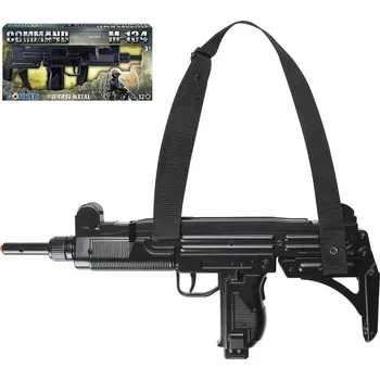 Alltoys Kovový samopal černý 12 ran