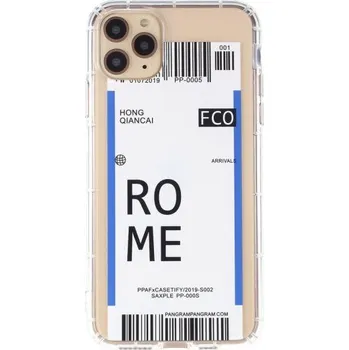 Pouzdro na mobilní telefon Kryt z měkkého plastu se vzorem letenky pro iPhone 12 Pro Max - Řím