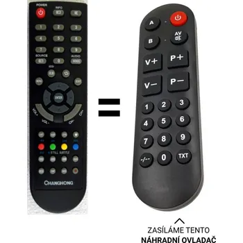 Dálkový ovladač Sencor SLT2214 DVBT náhradní dálkový ovladač pro seniory