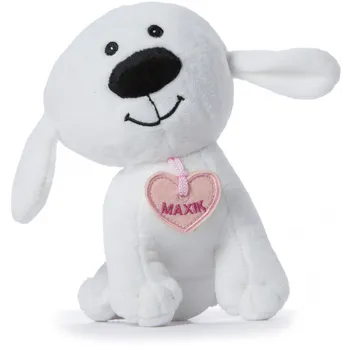 plyšák Plyšový pes Maxík malý 15cm srdíčko růžové