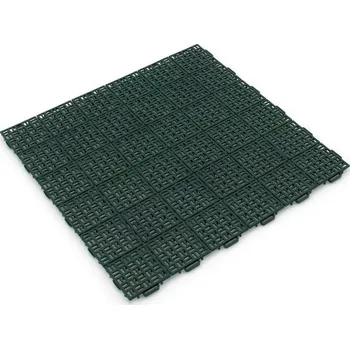 Venkovní dlažba Zelená plastová děrovaná terasová dlažba Linea Marte - 55,5 x 55,5 x 1,3 cm