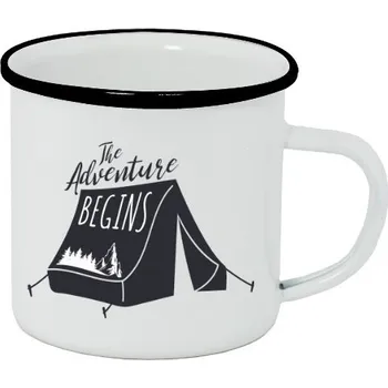 Plecháček - smaltový lem s potiskem The Adventure