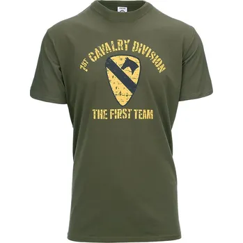 Pánská móda FOSTEX triko 1st CAVALRY DIVISION ZELENÉ