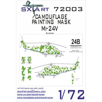 Plastikový model SX-ART 1/72 Mi-24V Camouflage Painting Mask (ZVE)