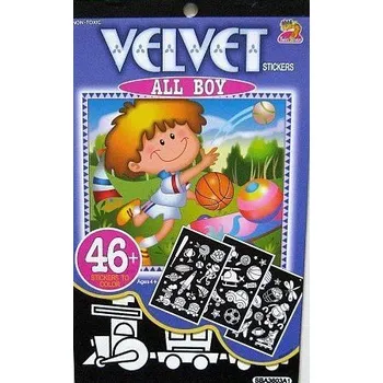 omalovánky Sametová omalovánka samolepící - pro kluky 46 obr