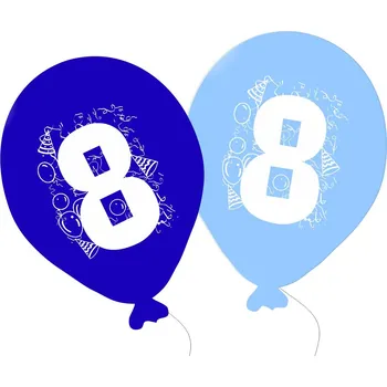 Party dekorace Balonky narozeniny 5ks s číslem 8 pro kluky balonky.cz b80048