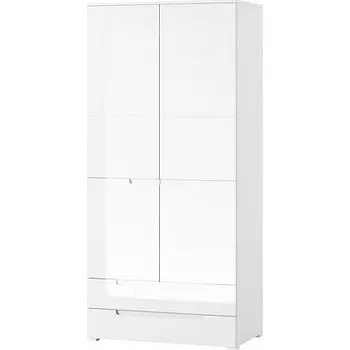 Šatní skříň LISA šatní skříň 28, bílá lesk