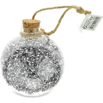 Vánoční dekorace H&S collection Koule s hoblinkami (9cm) - Stříbrná