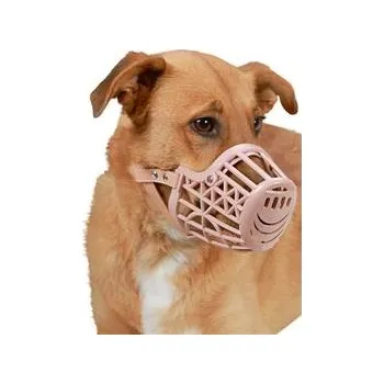 Náhubek pro psa Albert Kerbl GmbH Plastový náhubek pro psy, béžový - obvod 35 cm