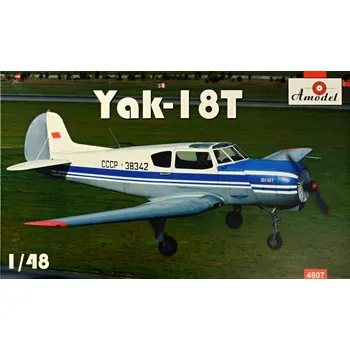 Plastikový model A model 1/48 Yak-18T (3x camo, incl. PE set)