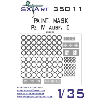 Plastikový model SX-ART 1/35 Pz. IV Ausf. E Painting Mask (ZVE)