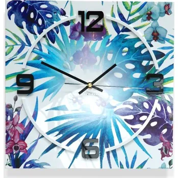 Hodiny Flexistyle Nástěnné hodiny tropický list FILODENDRON