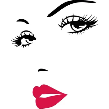 Samolepící dekorace Živá Zeď Samolepka na zeď Dívčí tvář Art styl70 x 57 cm