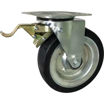 Pojezdové kolečko Pryžové kolo 250 mm otočná vidlice s deskou