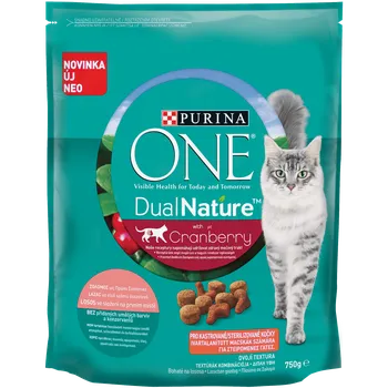 Purina One Dual Nature Adult Cat Sterilized brusinka s losos 750 g od 114 K Zbozi.cz