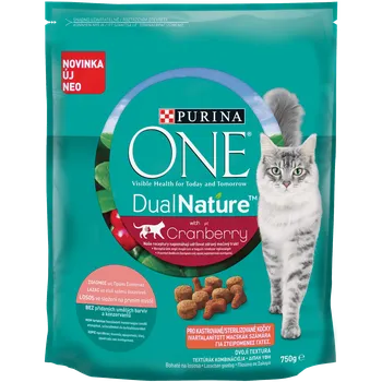 Krmivo pro kočku Purina One Dual Nature Adult Cat Sterilized brusinka s losos 750 g
