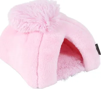 pelíšek pro malé zvíře Domeček Soft 25 x 25 cm růžový