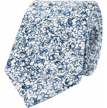 Kravata Bubibubi Bílá kravata Summer Sky