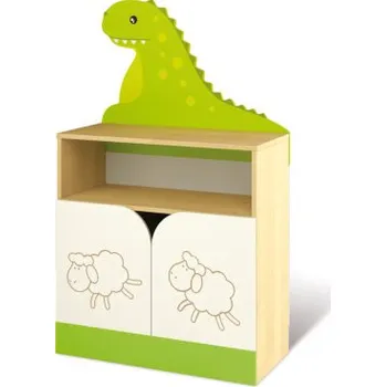 Dětská skříň Skříň policová s dvířky (drak, HRAD)