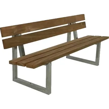Zahradní lavice Kovová lavička MONIKA (s plastovým recyklátem) 200 cm Volně stojící
