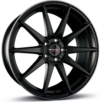 Alu kolo Alu disk Borbet GTX 9.5x19, 5x112, 72.5, ET35 black rim polished matt
