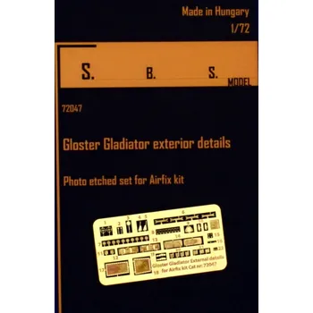 Plastikový model S.B.S model 1/72 Gloster Gladiator - exterior PE set (AIRF)