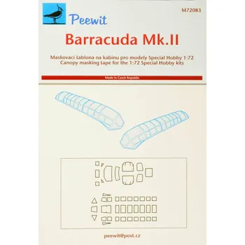 Plastikový model Peewit 1/72 Canopy mask Barracuda Mk.II (SP.HOBBY)