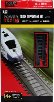 Vláček a vláčkodráha BSQ Power Train Set B koleje 6 ks