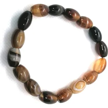 Náramek KÁVOVÉ SOUZNĚNÍ - náramek z achátu