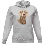 Dámská mikina s kapucí s potiskem Výmarský ohař dámské