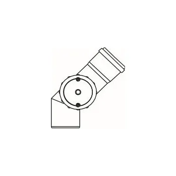 Kouřovod ALMEVA STARR revizní koleno 45° pravé 80mm