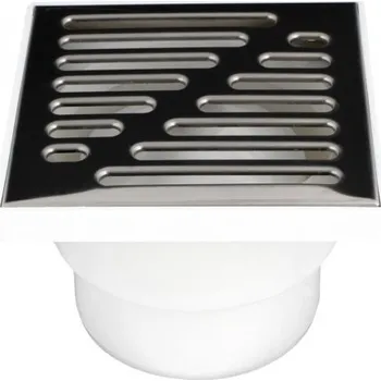 Kanalizační potrubí Spodní podlahová vpust 15x15 cm bílá Ø 110 mm NEREZ