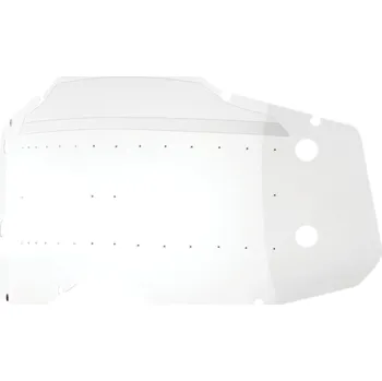 Motocyklové brýle Náhradní sklo pro roll-off systém 100% FORECAST 59100-00001 ČIRÉ Sonic Bumps, s vodící lištou - pro brýle STRATA 2, ACCURI 2, RACECRAFT 2