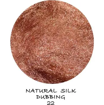 Natural Silk Dubbing Brown