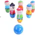 Kuželka Bigjigs Toys Dřevěné kuželky Piráti