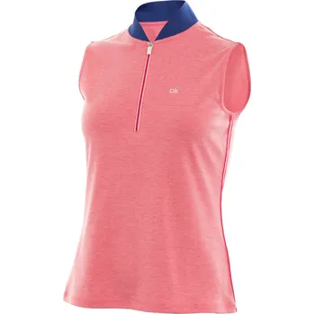 Dámské tričko Calvin Klein Appaloosa Sleeveless Polo UK14/EU40, Punch Pink, dámské