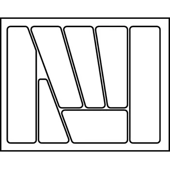 Organizace kuchyně Poli příborník do zásuvky 600 Verso barva: stříbrná