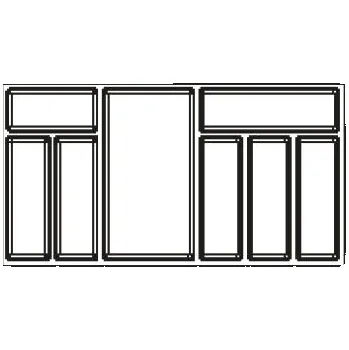 Příborník do zásuvky Agoform Classico 800 Černá